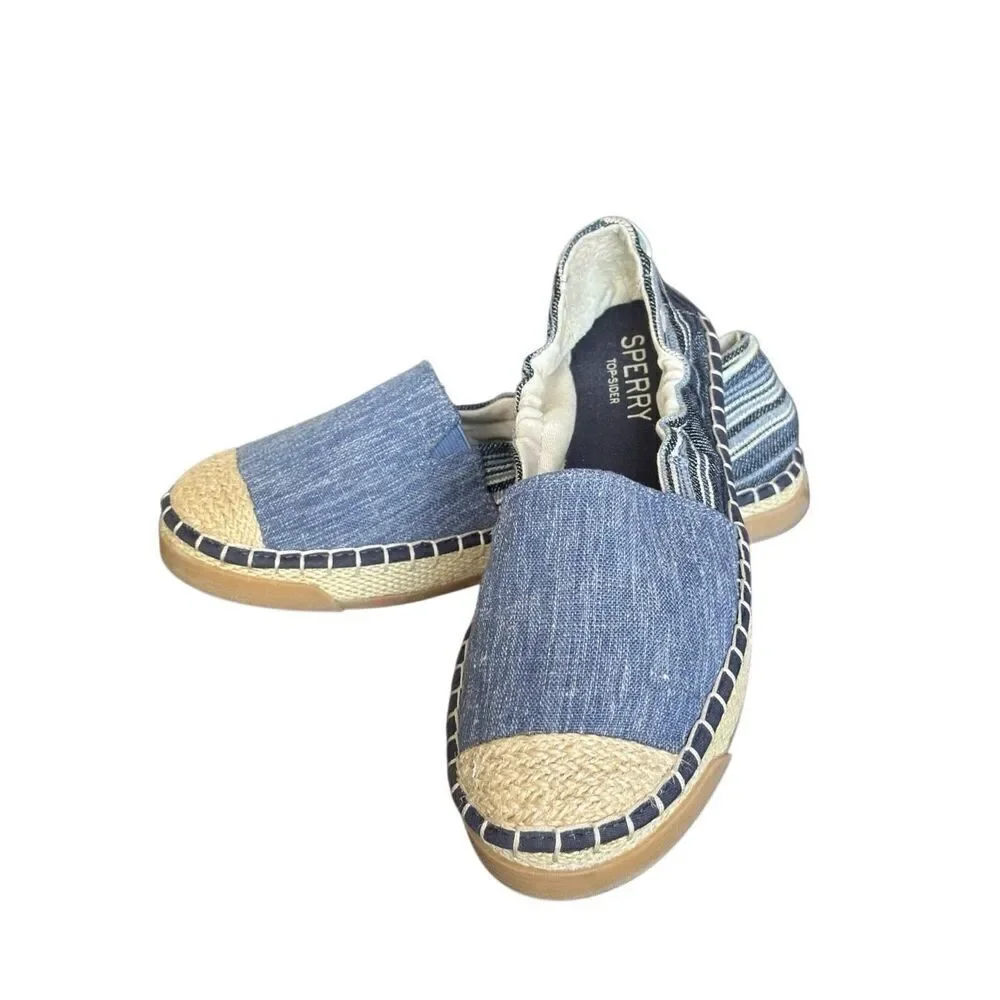 SPERRY Laurel Reef Blue Espadrilles Size 9